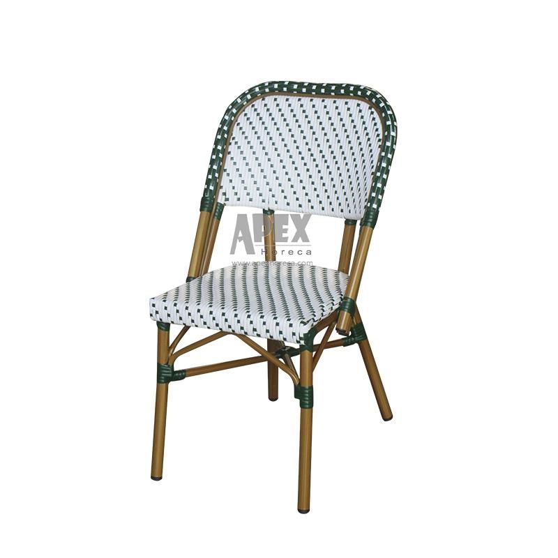 Outdoor Aluminum Frame with Resistance UV-Rattan Bistro Chair