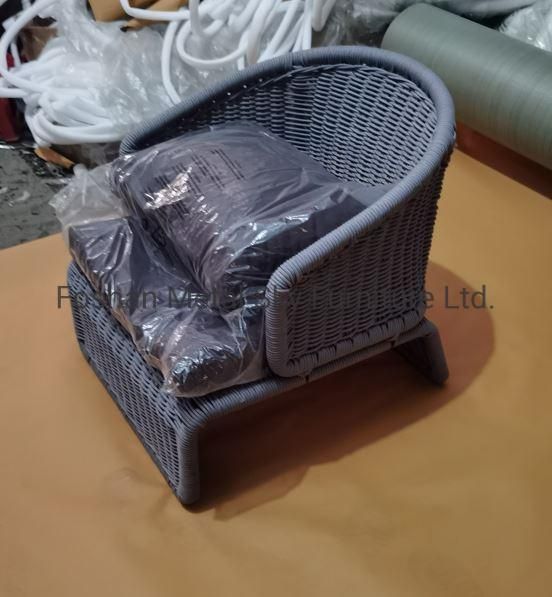 Outdoor Hotel Restaurant Villa Patio Garden Wicker Rattan Rope Aluminum Sofa