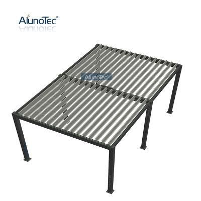 AlunoTec Motorized Louvers Garden Pergola With Polycarbonate Roof