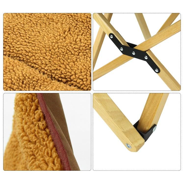 600d Oxford Cloth Two Size Paddled Camping Wood Chair