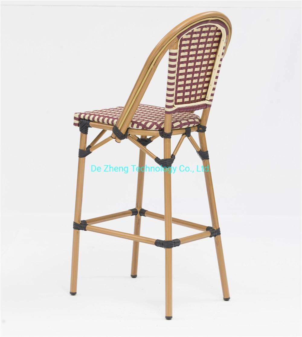 Outdoor Garden Furniture Rattan Weaving Aluminum Modern Walerholes Dinging High Bar Rattan Wicker Furniture Sets