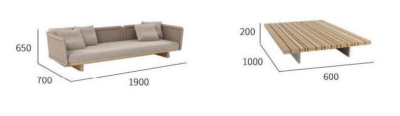 China Professional Manufacturer Garden Sofa Home Hotel Outdoor Furniture Big Sectional L Shape Outdoor Corner Sofa