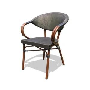 Wholesale Indoor-Outdoor Cheap Aluminum Bamboo Look Teslin Bistro Coffee Chair