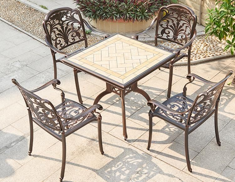 Aluminum Cast Garden Small Furniture Outdoor Luxury Patio Set From China