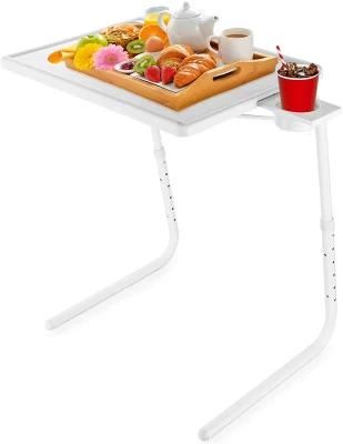 TV Tray Table Folding with 6 Height &amp; 3 Tilt Angle