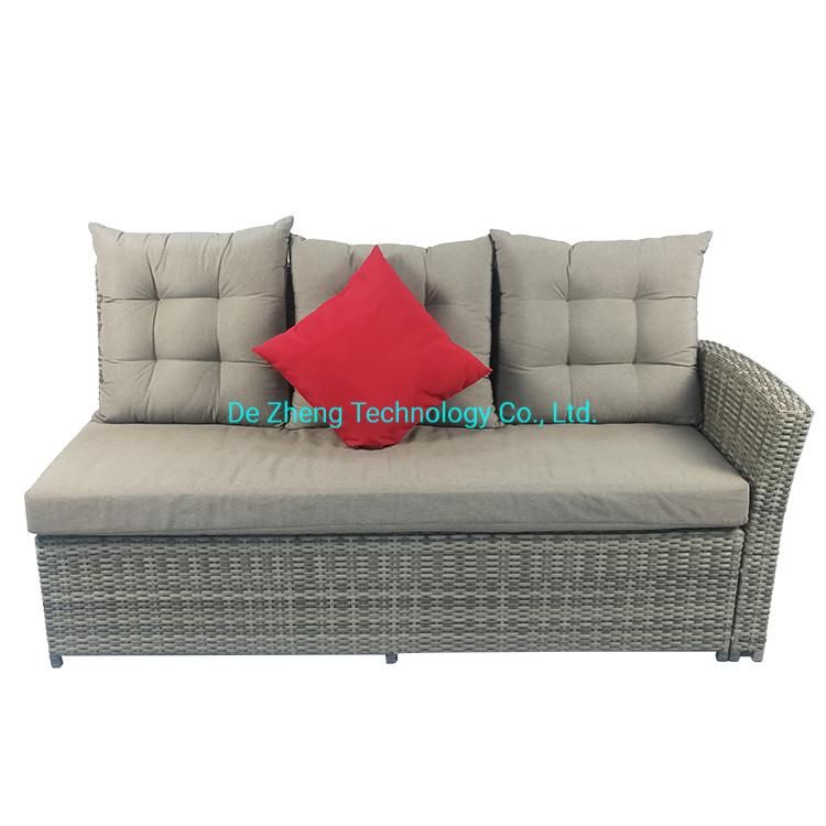 Classic Family Grathering PE Rattan Garden Comfortable Garden Aluminum Frame Functional Dining Furniture