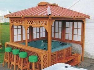 New Design Square Wooden Gazebo