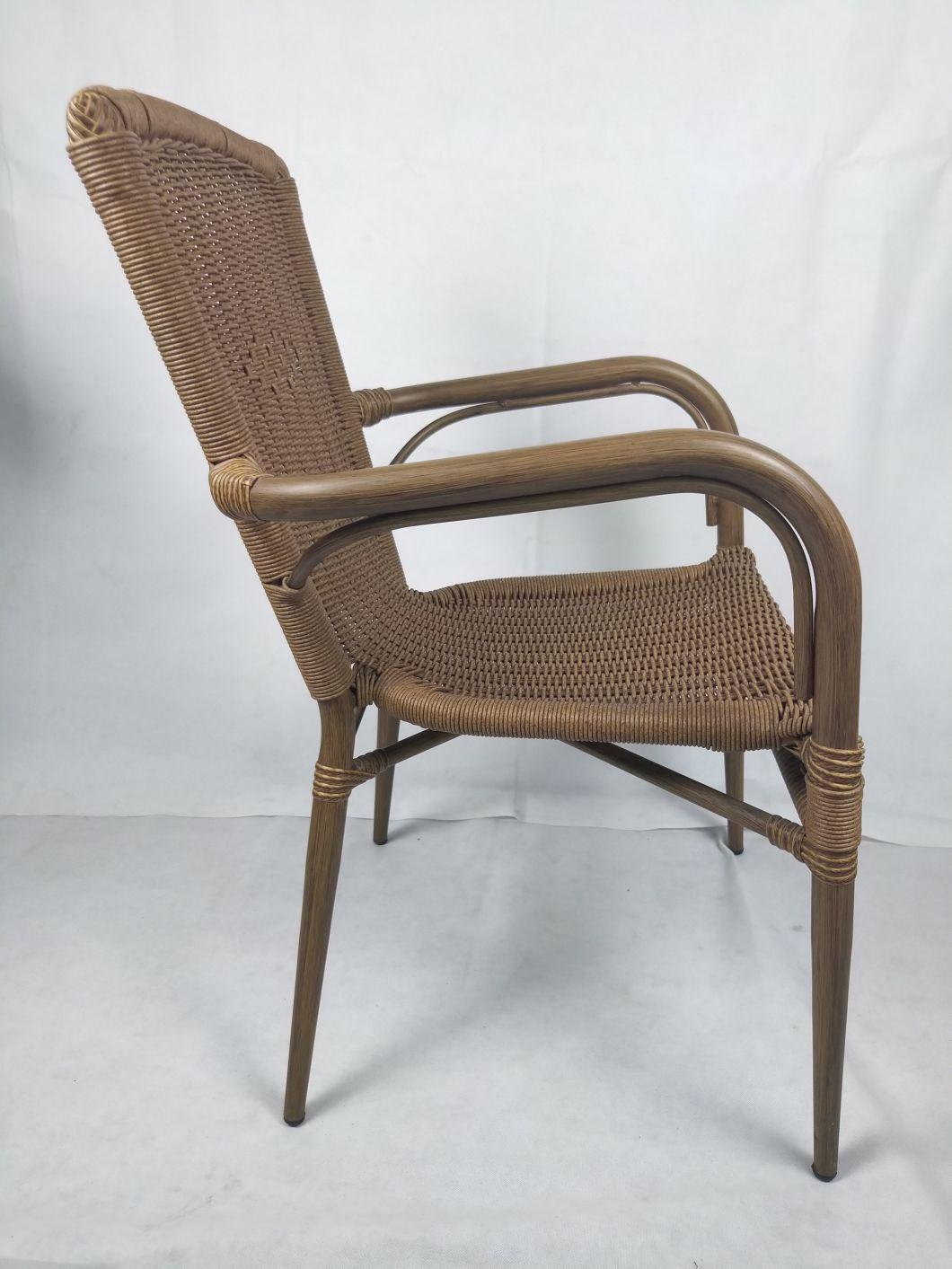Foshan Wholesale Rattan Wicker French Space Saving Hideaway Queen Outdoor Dining Chair Set