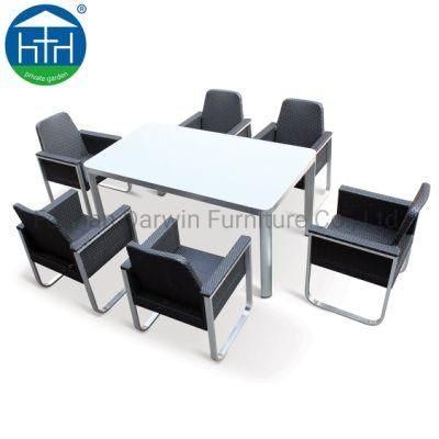 Modern Patio Outdoor Garden Table and Chair Set for Dining Room