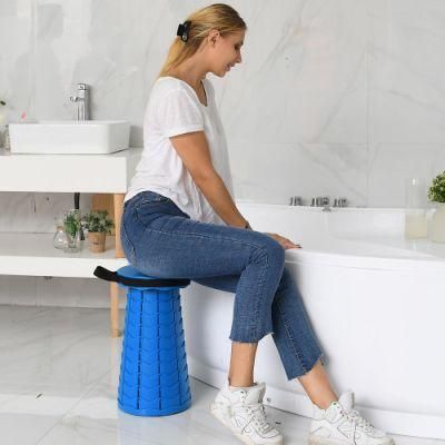 Outdoor Portable Upgraded Folding Stool Adjustable Retractable Camping Chairs Telescopic Folding Stool