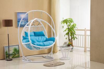 Foshan Rotary OEM Egg Shaped Double Swing Chair with Stand