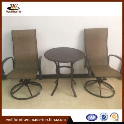 Leisure Textilene Mesh Fabric Aluminum Frame Seating with Table (Wf050056)