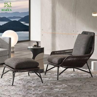 Modern Leisure Chair Outdoor Rattan Chair Patio Wicker Garden Furniture Chaise Lounge Chair