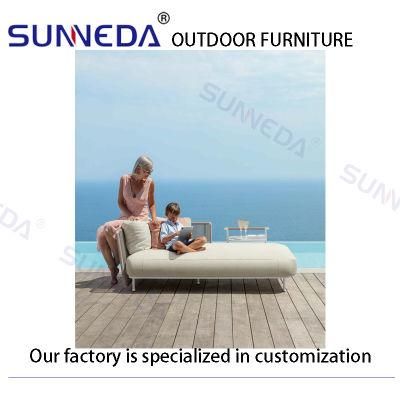 PE Rattan Patio Outdoor Courtyard Backyard Aluminum Frame Elegant Sofa