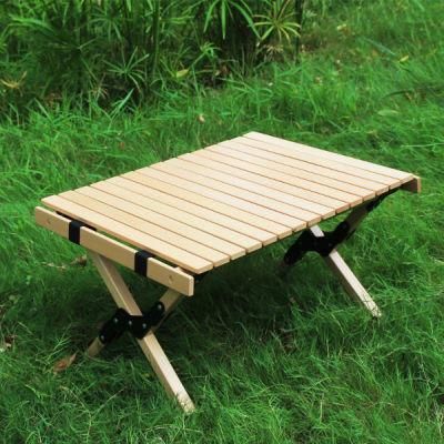 Ready to Ship Picnic Camping Table Egg Roll Table Adjustable Wooden Rolling Table