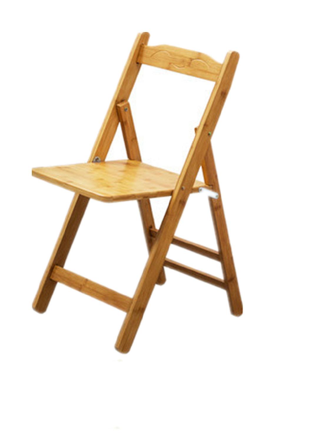Good Price Stable Ergonomic Wooden Portable Dining Stackable Folding Chair