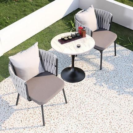 Nordic Outdoor Table and Chair Courtyard Villa Garden Rattan Chair Leisure Combination