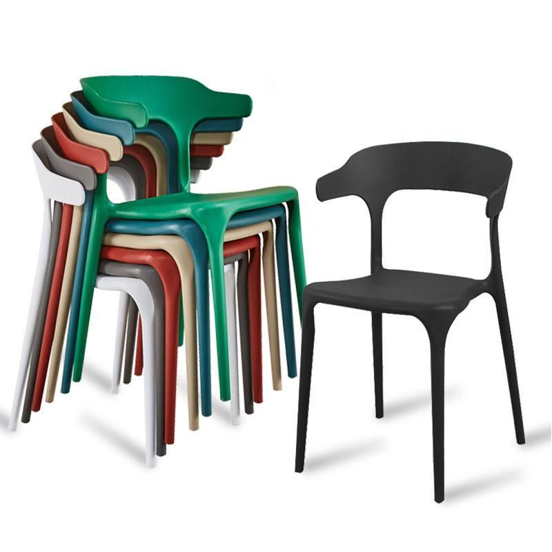 Living Room Dining Restaurant Plastic with Wood Legs Chair