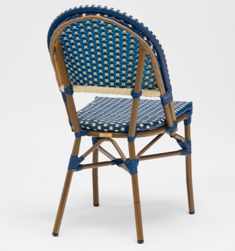 Exquisit Weaving Wooden Finish Rattan Outdoor Cane Chair Bistro French