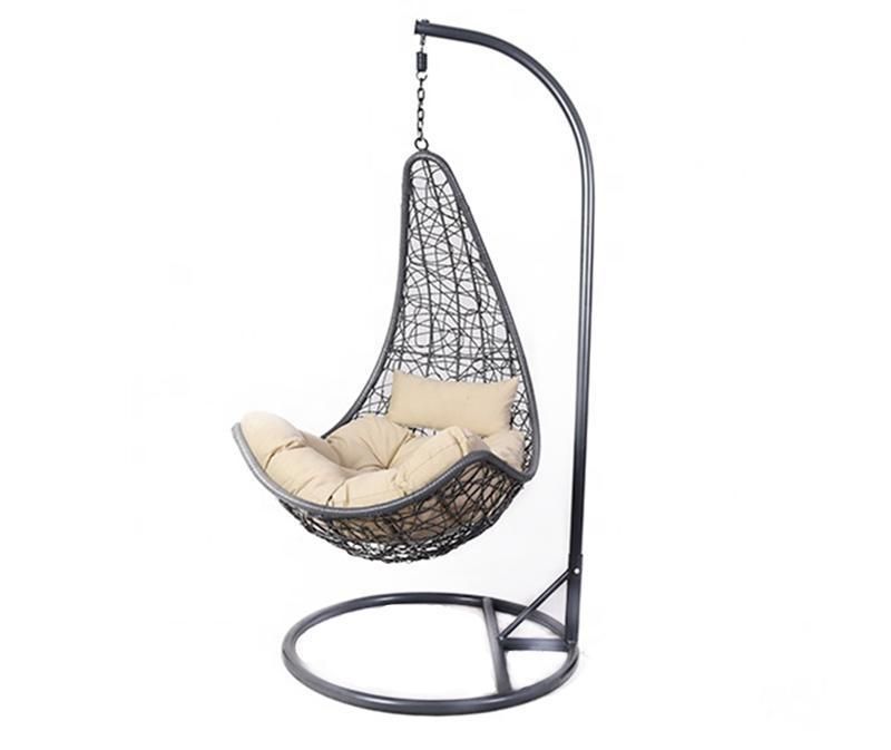 Outsoor Leisure PE Modern Rattan Hanging Wicker Garden Swing Chair