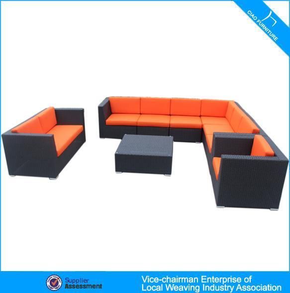 European Style Outdoor Wicker Furniture Garden Rattan Sofa (2036)