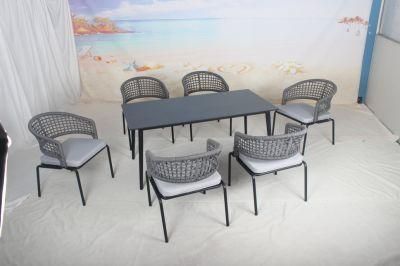 7PCS Popular Outdoor Patio Furniture Sets Garden Dining Table and Chairs
