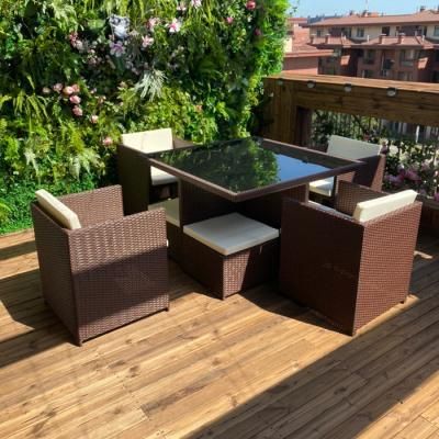 Chair Rattan Chair Combination Courtyard Balcony Leisure Rattan Terrace Outdoor