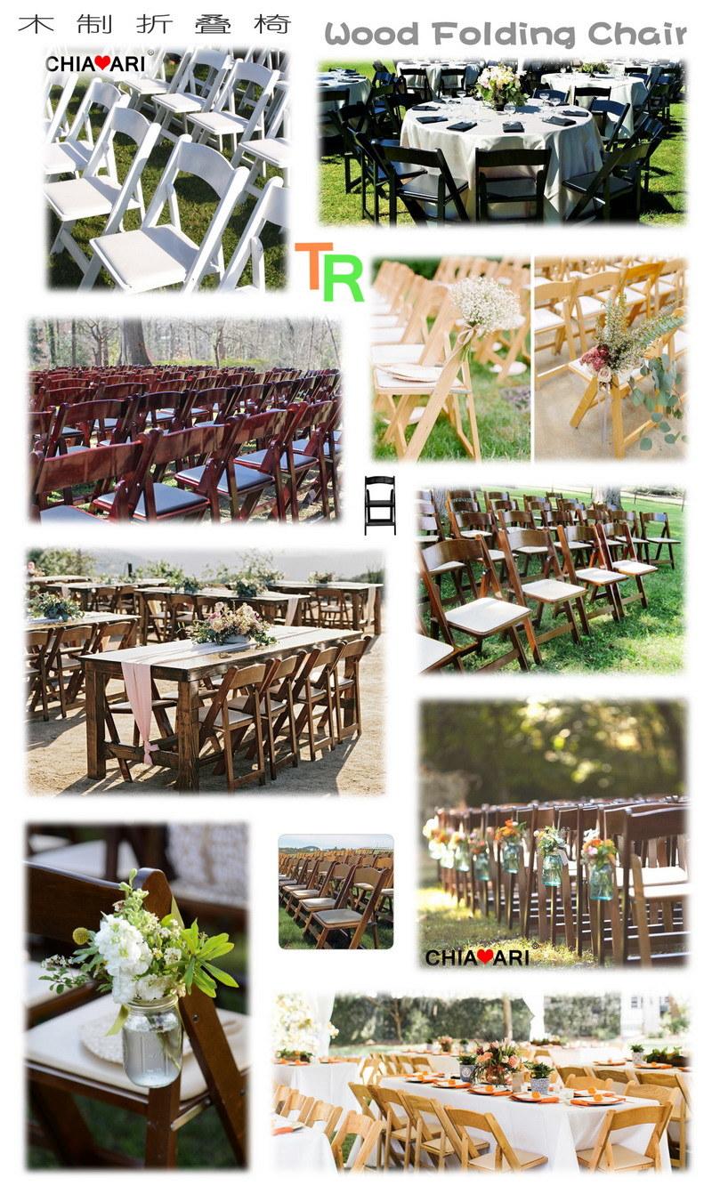 Wholesale Mahogany Color Wooden Folding Garden Wedding Wimbledon Chair