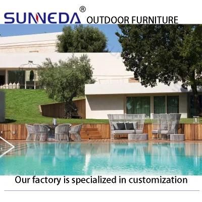 Hotel Aluminum Tube Presentable UV PE Rattan Leisure Outdoor Furniture
