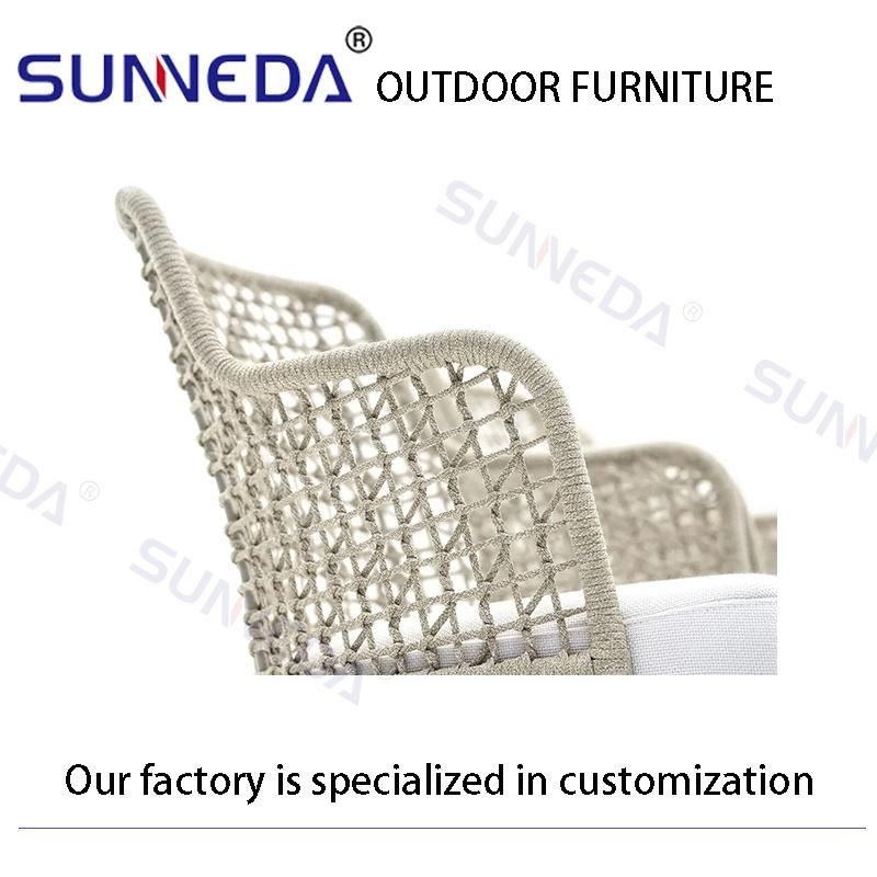 Ecological Design European Style Durable Countryside Villa Beach Armchair Set