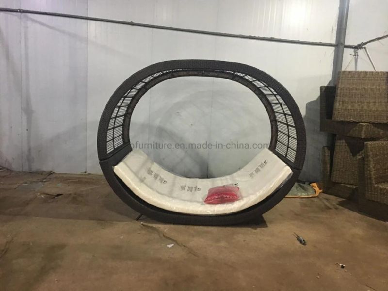 O Shape Garden Patio Rattan Leisure Big Sunbed Outdoor Furniture