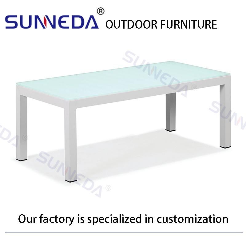 Sectional Thick Tube Aluminum Morden Outdoor Furnitures Sofa with Cusion Matchable