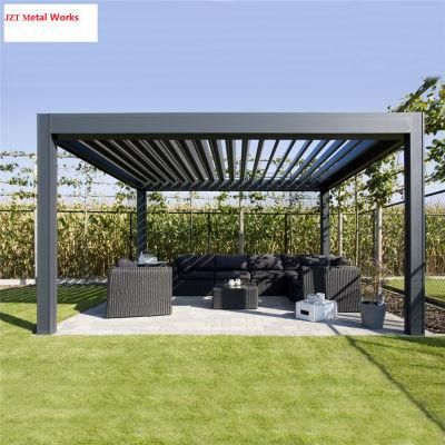 Powder Coated Aluminum Patio Canopy Opening Roof System Motorized Pergola with Side Screen
