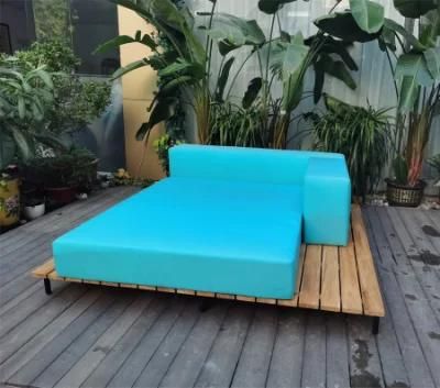 Modern Garden Patio Hotel Home Outdoor Furniture Wooden Beach Chair Sun Lounger Sunbed