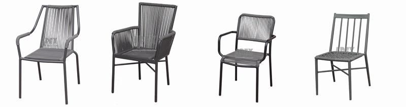 UV Resistant Outdoor Garden Aluminium Rattan Wicker Stacking Coffee Chair