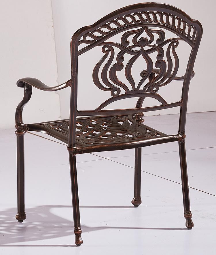 Garden Dinner Chairs Aluminum Outdoor Luxury Chair for BBQ Party