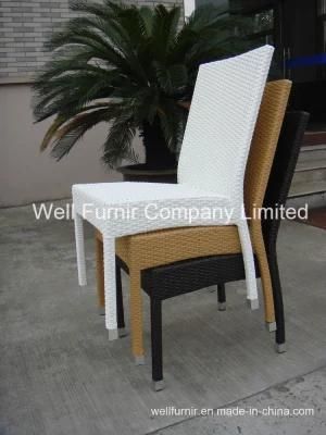 Stackatable Patiodining Chair of Rattan with Armless (WF-0840CHAIR)