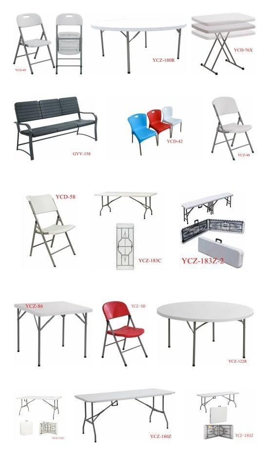 Plastic Folding Chair with Steel Frame