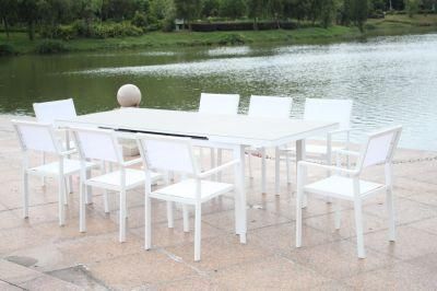 Metal European OEM Customized Foshan Leisure Chair Extensible Dining Table