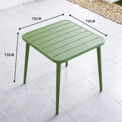 High End Aluminum Colorful Square Table