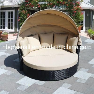 New Style 360&deg; Rotating Round Outdoor Garden Sun Beach Patio Furniture with Umbrella Canopy