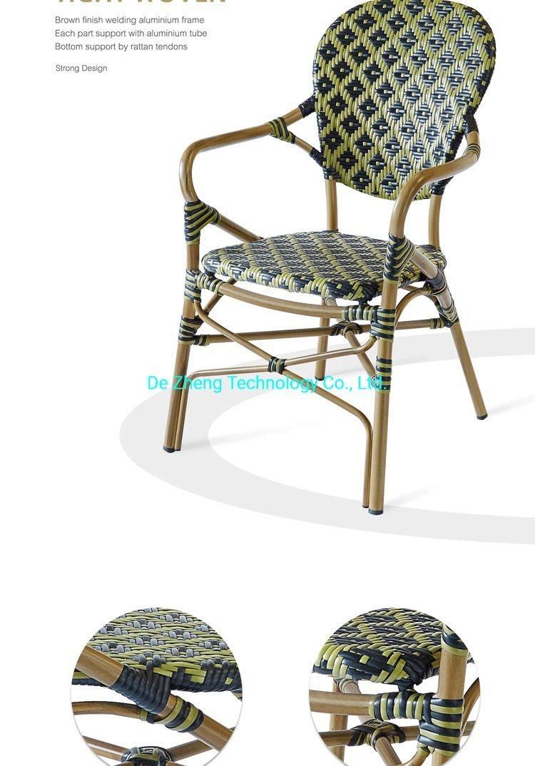 Modern Furniture French Cafe Bistro Rattan Furniture Garden Chairs