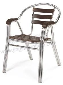 Wood Aluminium Outdoor Patio Garden Hotel Dining Furniture (JJ-AW01)