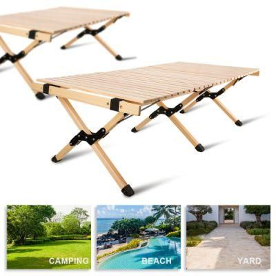 2022 Outdoor Camping Table High Quality Solid Wood Foldable Table