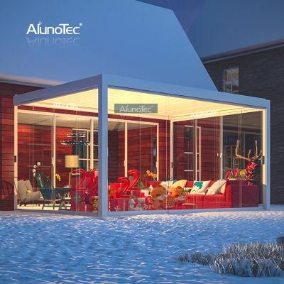 Remote Controlled Aluminum Motorized Pavilion Pergolas Bioclimatic Roof Louver for Outdoor