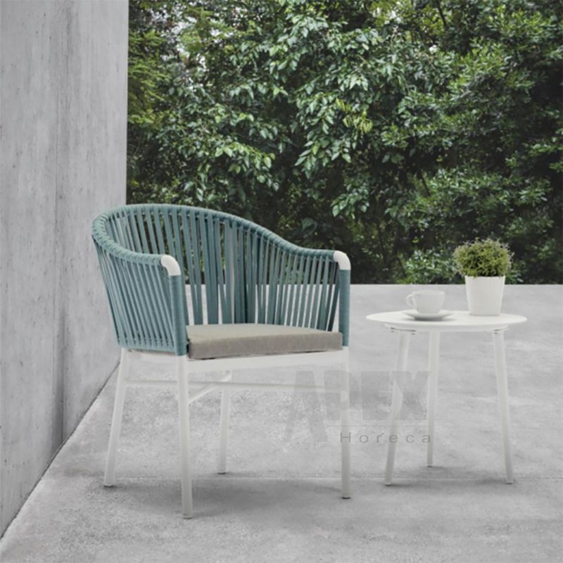 Modern Waterproof Coffee Cup Armchair Rattan Outdoor Furniture Dining Chair