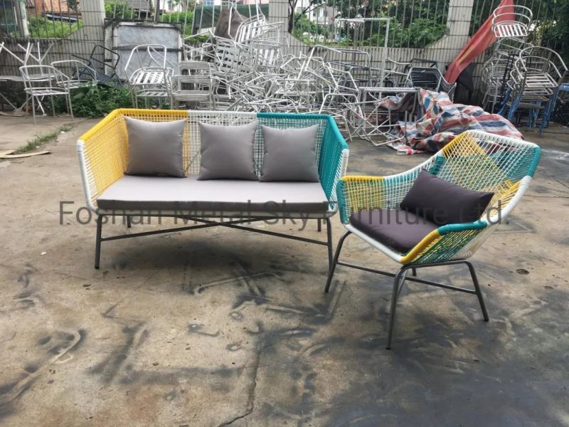 Outdoor Metal Rattan Garden Hotel Furniture Leisure Glass Table Chair