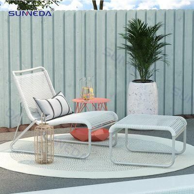 Hotel Outdoor Garden Patio White Modern Daybed Furniture