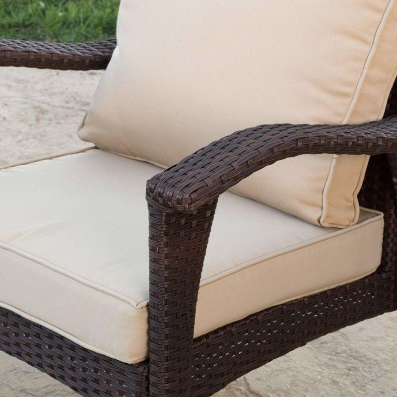 Best Seller (Set of 2) Bleecker Outdoor Brown Wicker Club Chair with Cushion Suitable for Garden
