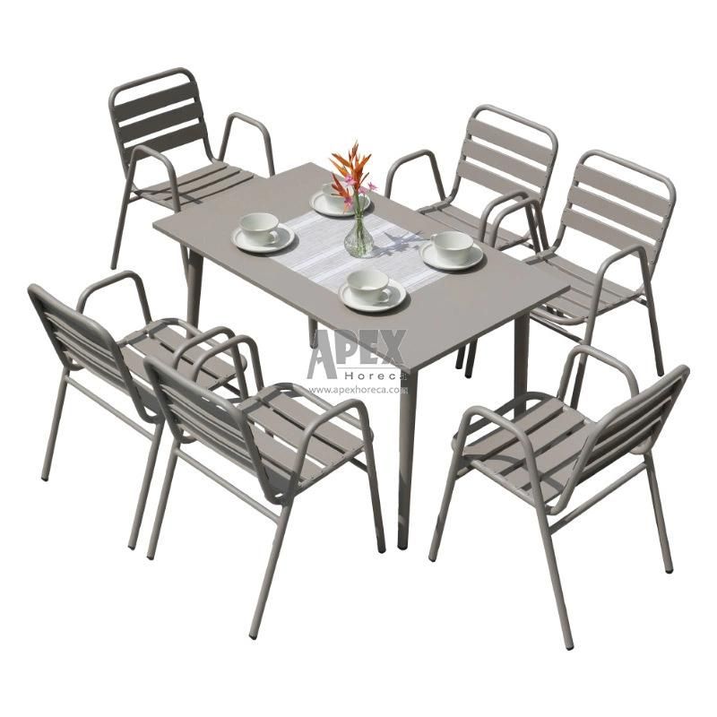 Outdoor Aluminum Dining Stackable Hotel Restaurant Chair